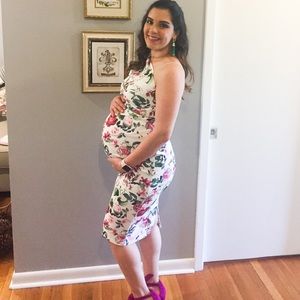 ASOS Maternity One-Shoulder Floral Dress